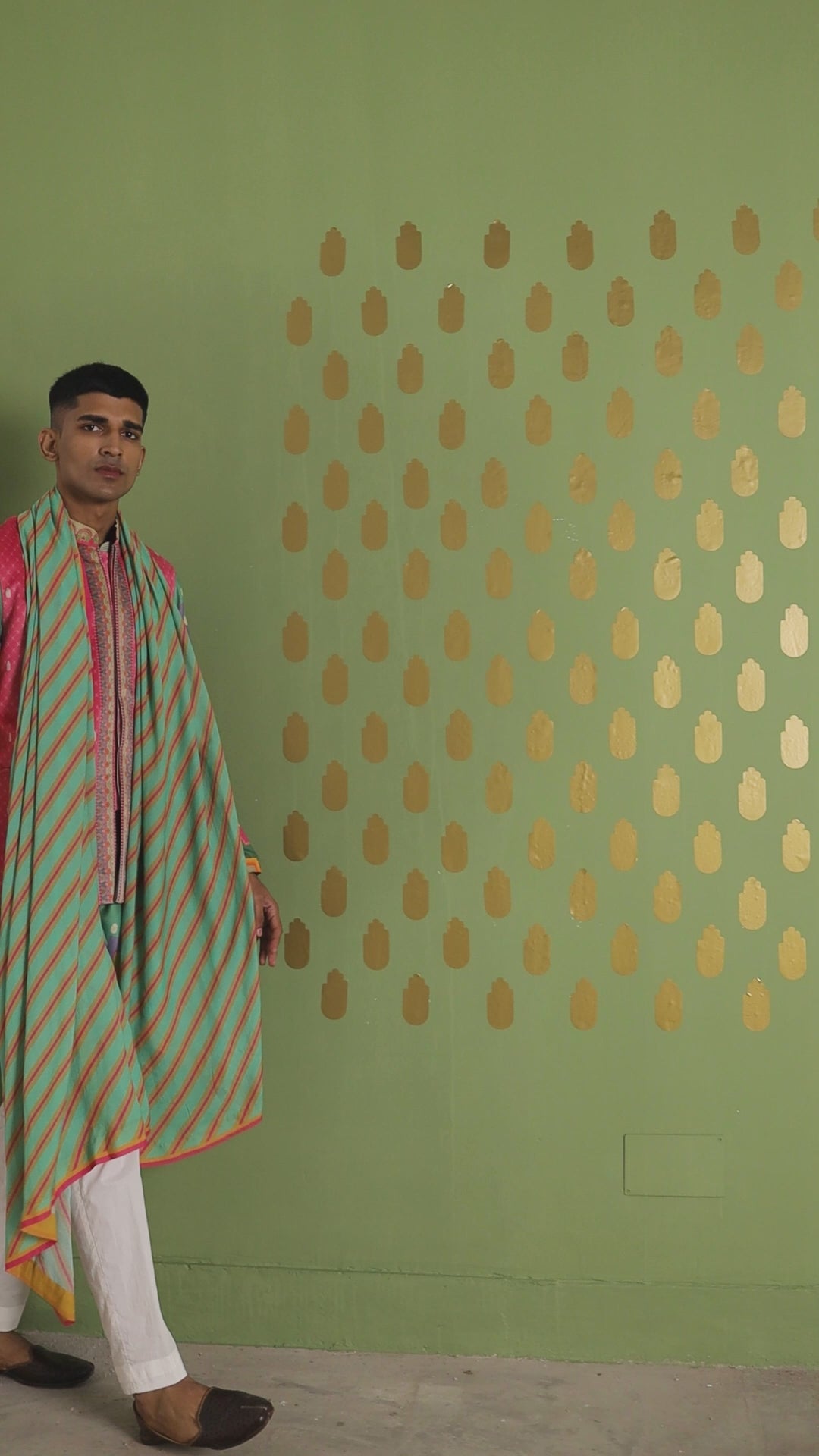 Cubic Chevron Multi Colour Printed Kurta Set