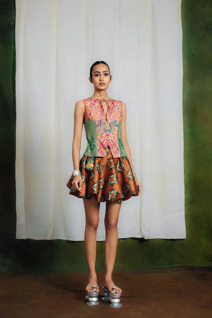 Koti Blouse with Babble Skirt Co-Ord Set-Co-ord Set-Siddhartha Bansal