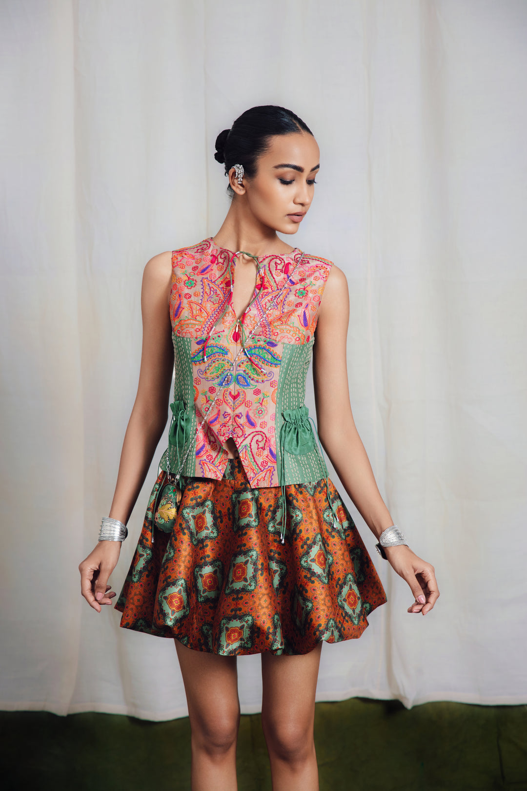 Koti Blouse with Babble Skirt Co-Ord Set-Co-ord Set-Siddhartha Bansal