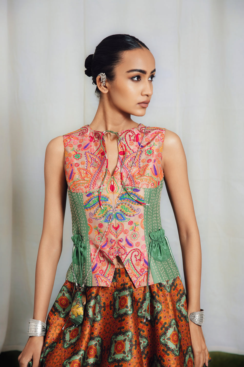 Koti Blouse with Babble Skirt Co-Ord Set-Co-ord Set-Siddhartha Bansal