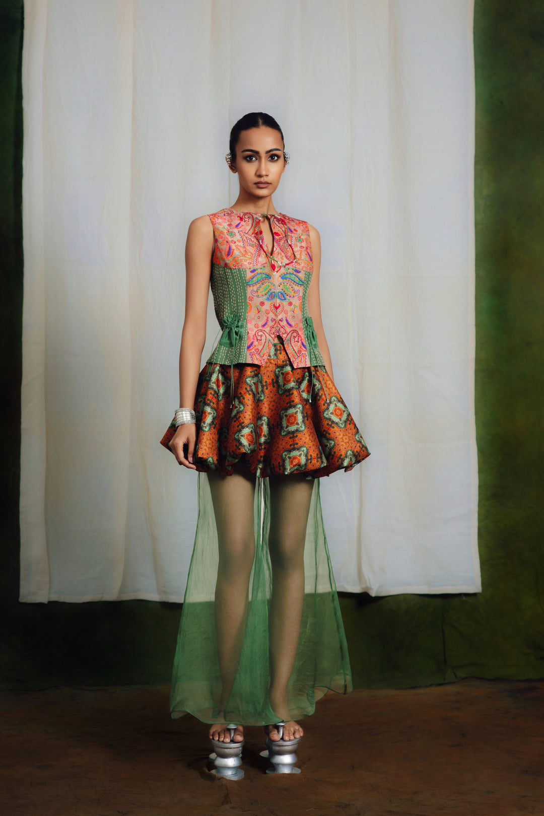 Koti Blouse with Babble Skirt Co-Ord Set-Co-ord Set-Siddhartha Bansal