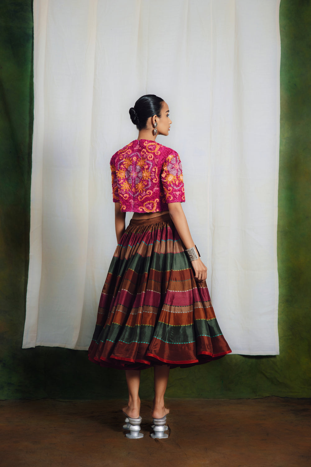 Peacock Skirt Set-co-ord set-Siddhartha Bansal