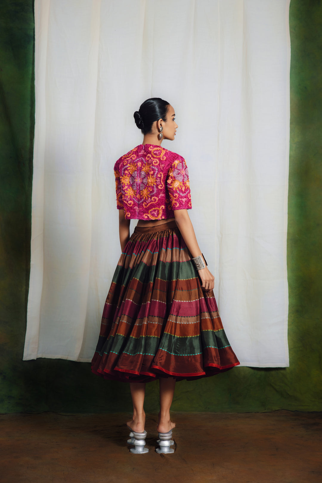 Peacock Skirt Set-co-ord set-Siddhartha Bansal