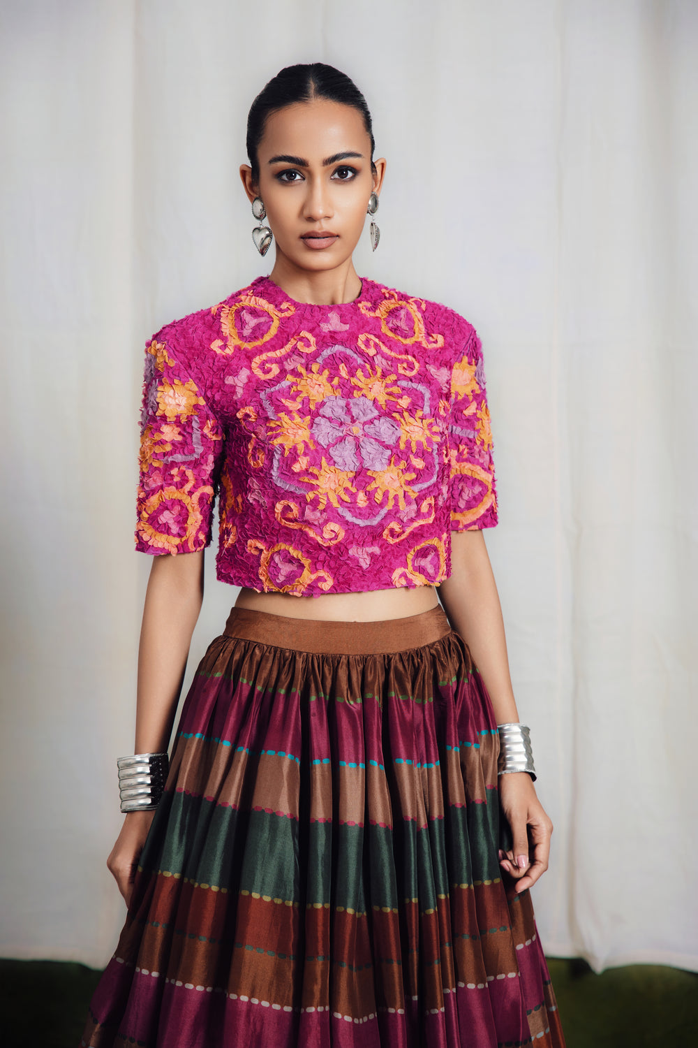 Peacock Skirt Set-co-ord set-Siddhartha Bansal