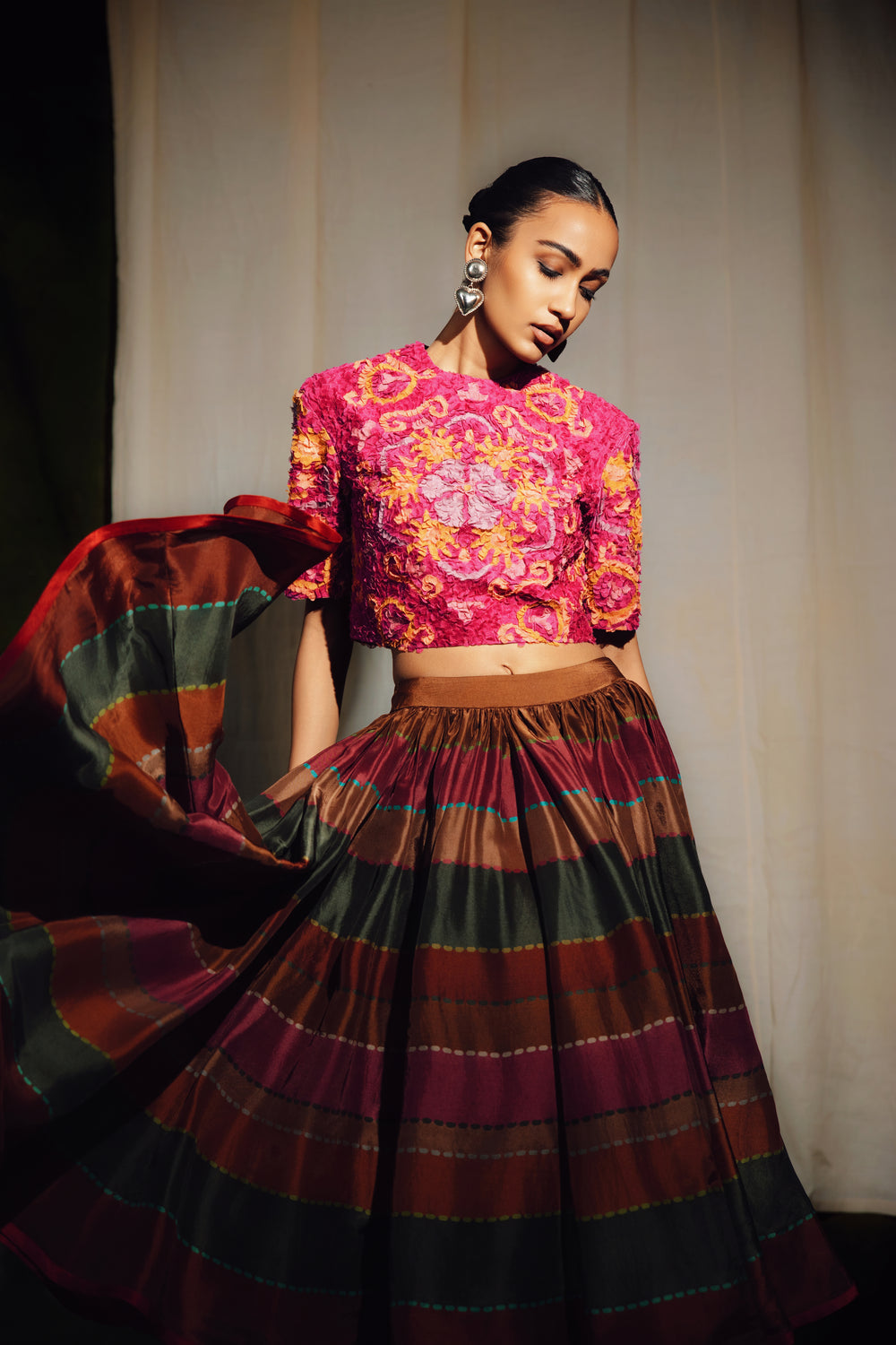 Peacock Skirt Set-co-ord set-Siddhartha Bansal