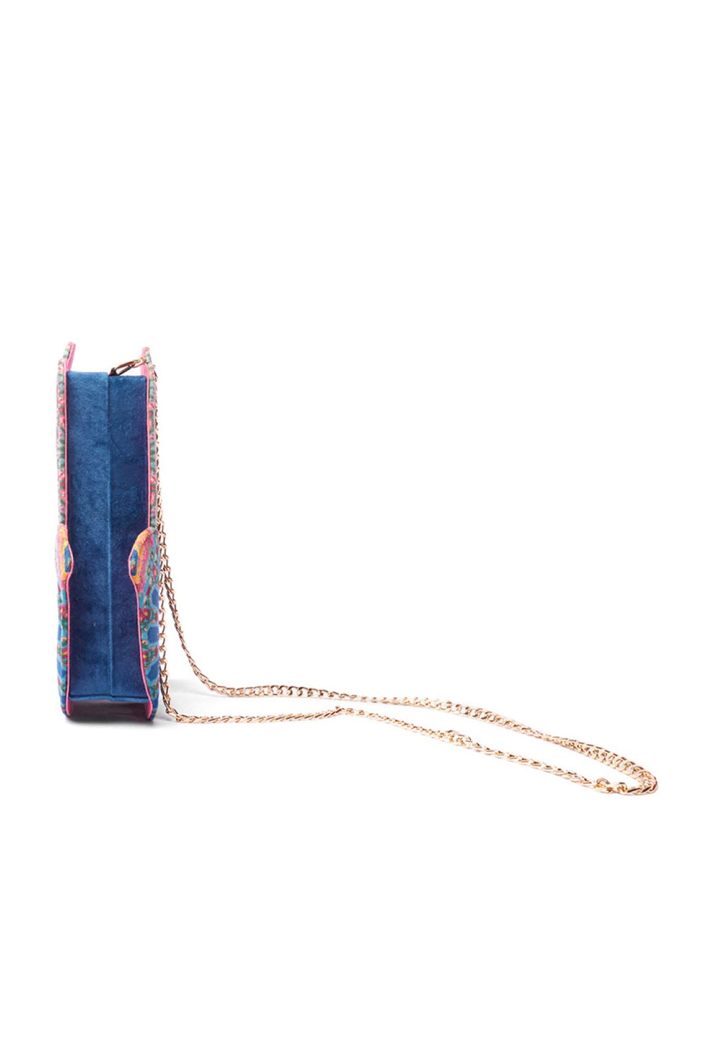 Blue Kaleidoscopic Humsa Hand Bag-Bags-Siddhartha Bansal