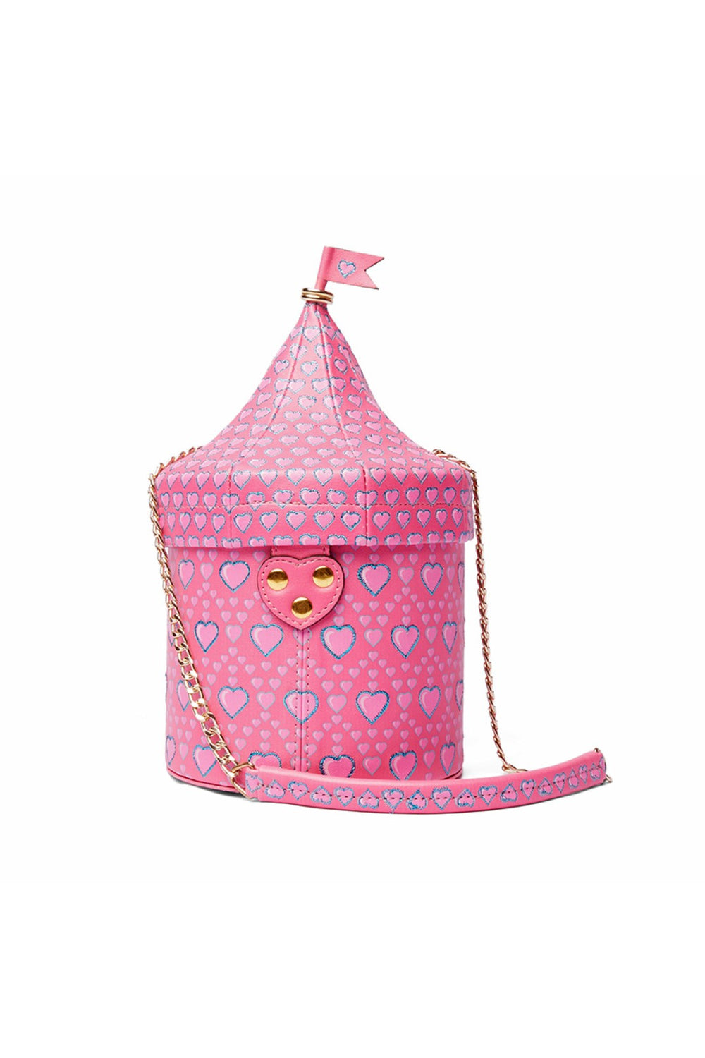Pink Heart Circus Tent Embroiderd Hand Bag-Bags-Siddhartha Bansal