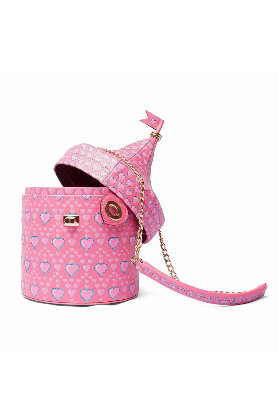 Pink Heart Circus Tent Embroiderd Hand Bag-Bags-Siddhartha Bansal