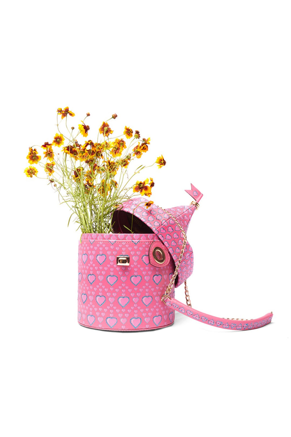 Pink Heart Circus Tent Embroiderd Hand Bag-Bags-Siddhartha Bansal
