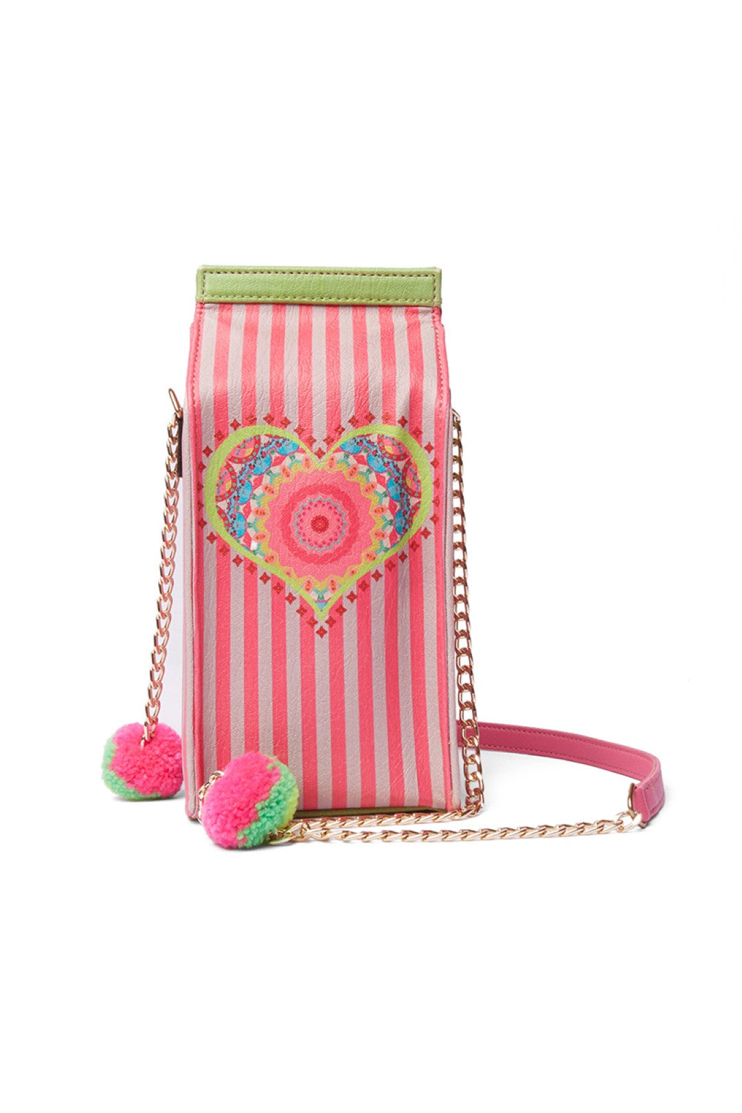 Pink Heart & Stripe Juice Can Bag-Bags-Siddhartha Bansal