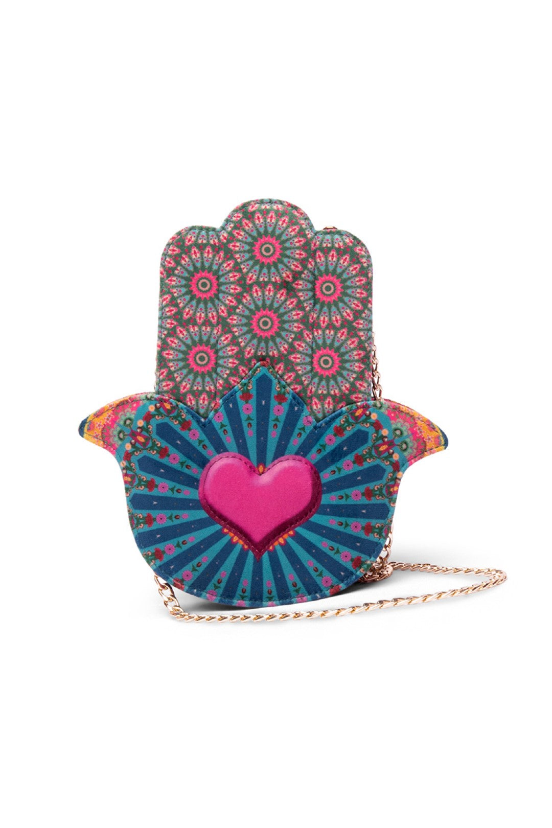 Blue Kaleidoscopic Humsa Hand Bag-Bags-Siddhartha Bansal