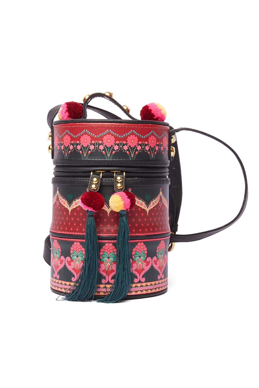 Red & Black Paisley Tiffin Bag-Bags-Siddhartha Bansal