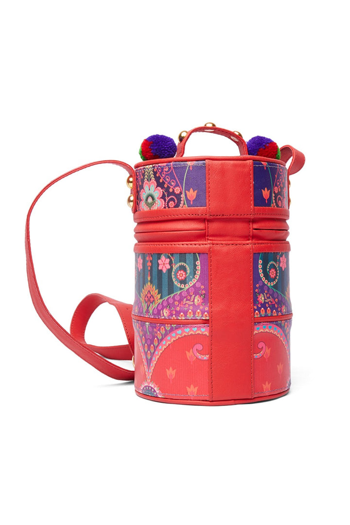 Red &amp; Blue Big Paisley Tiffin Bag-Bags-Siddhartha Bansal