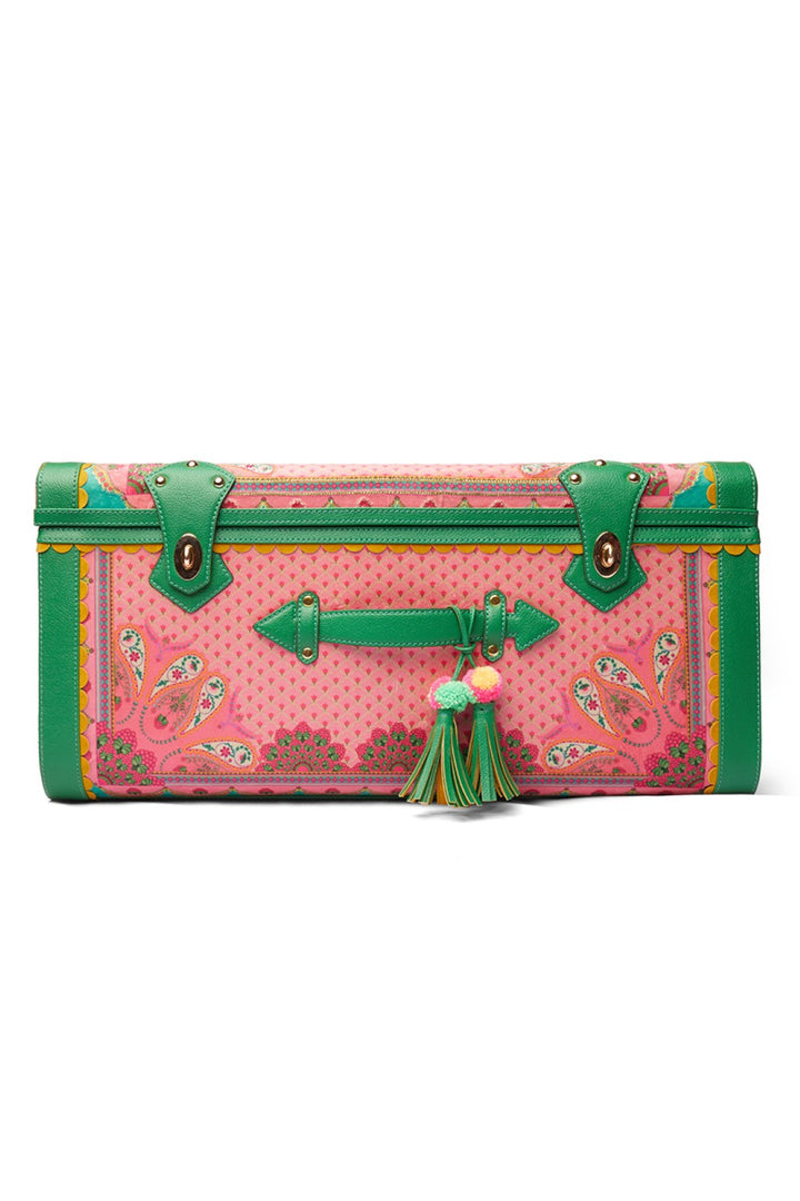 Pink Paisely Kaleidoscopic Embroidered Trunk-Bags-Siddhartha Bansal