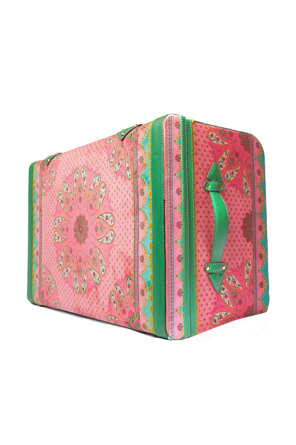 Pink Paisely Kaleidoscopic Embroidered Trunk-Bags-Siddhartha Bansal