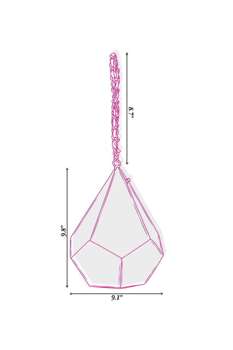 Royal Paisely Dodecahedron Shape Potli Bag With Chain Strap-Bags-Siddhartha Bansal
