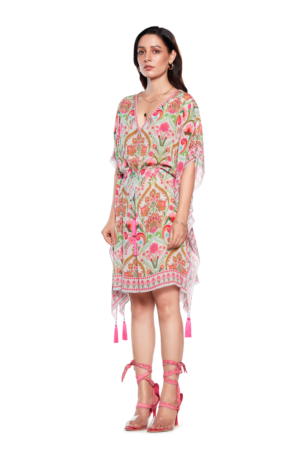 Grey Paisley Kaftan-Siddhartha Bansal