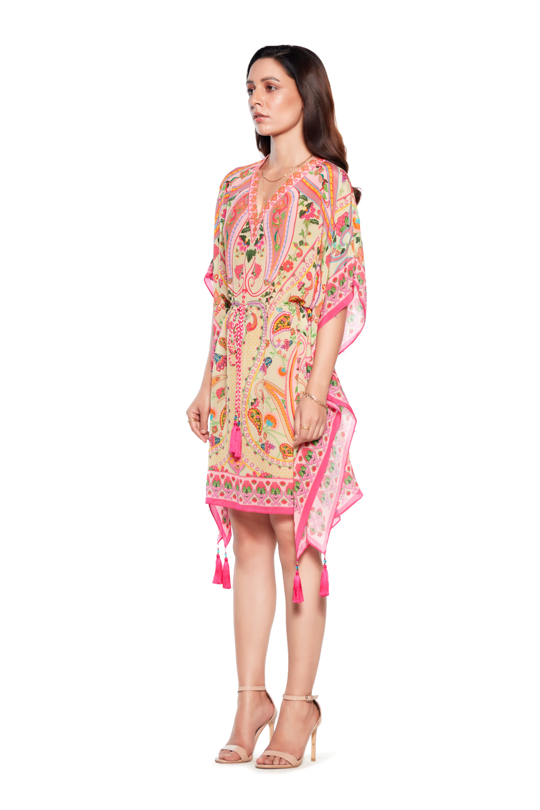 Yellow And Pink Kaftan-Kaftan-Siddhartha Bansal