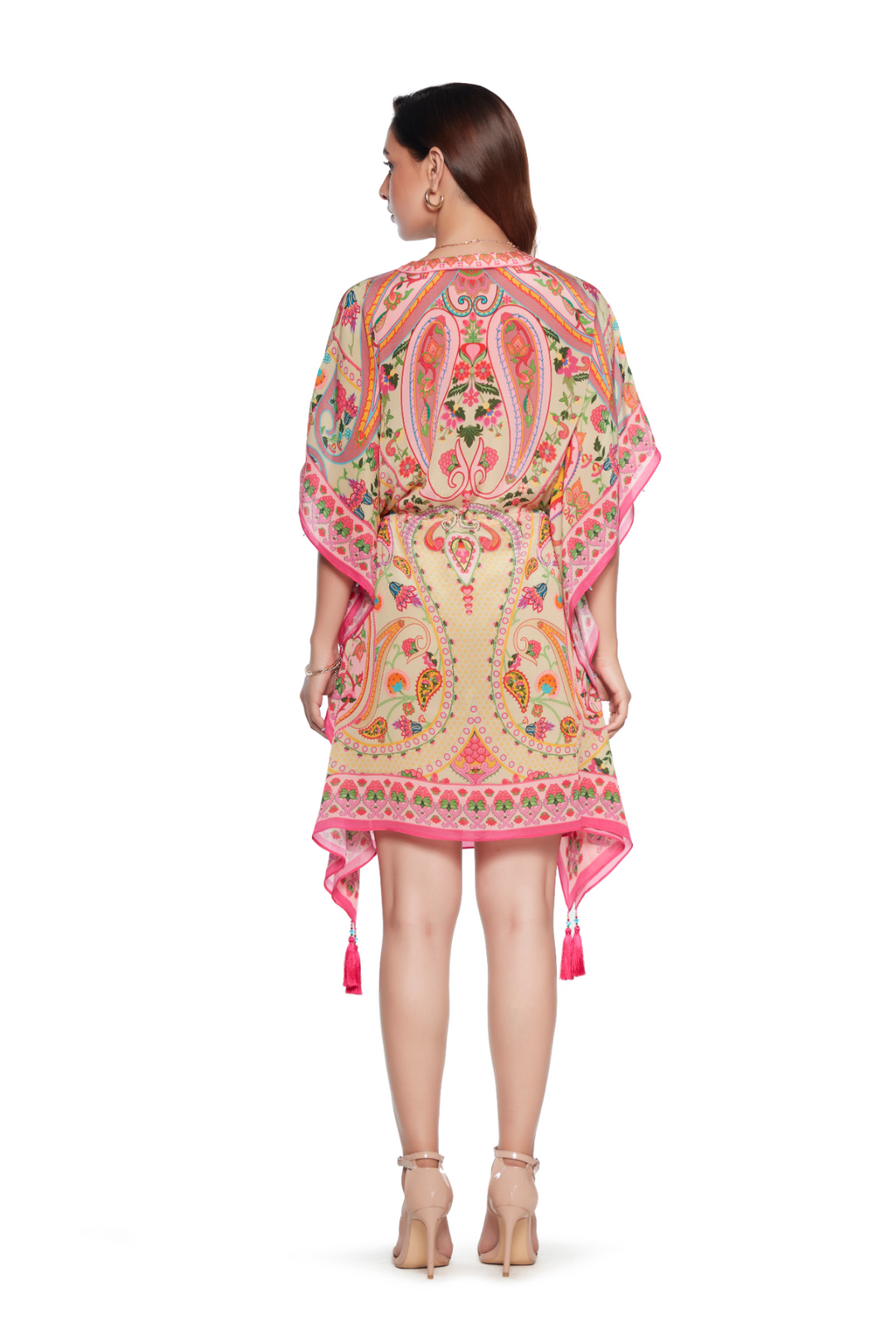 Yellow And Pink Kaftan-Kaftan-Siddhartha Bansal