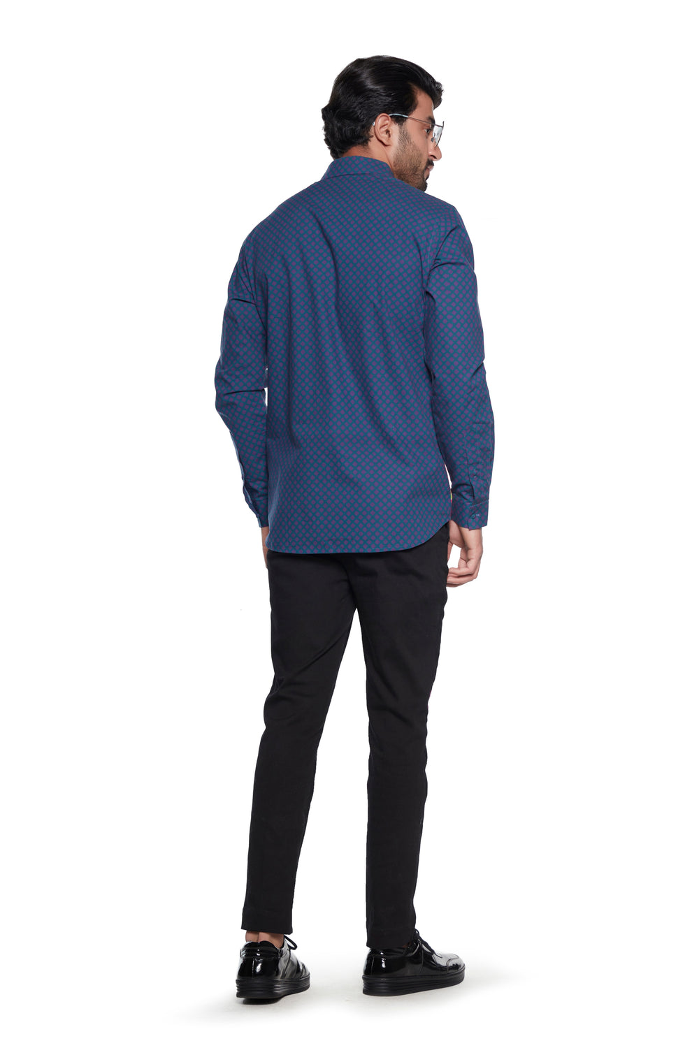 Blue Kalido Mens Shirt-Mens Wear-Siddhartha Bansal