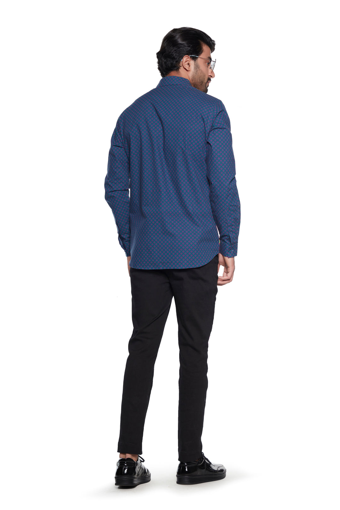 Blue Kalido Mens Shirt-Mens Wear-Siddhartha Bansal