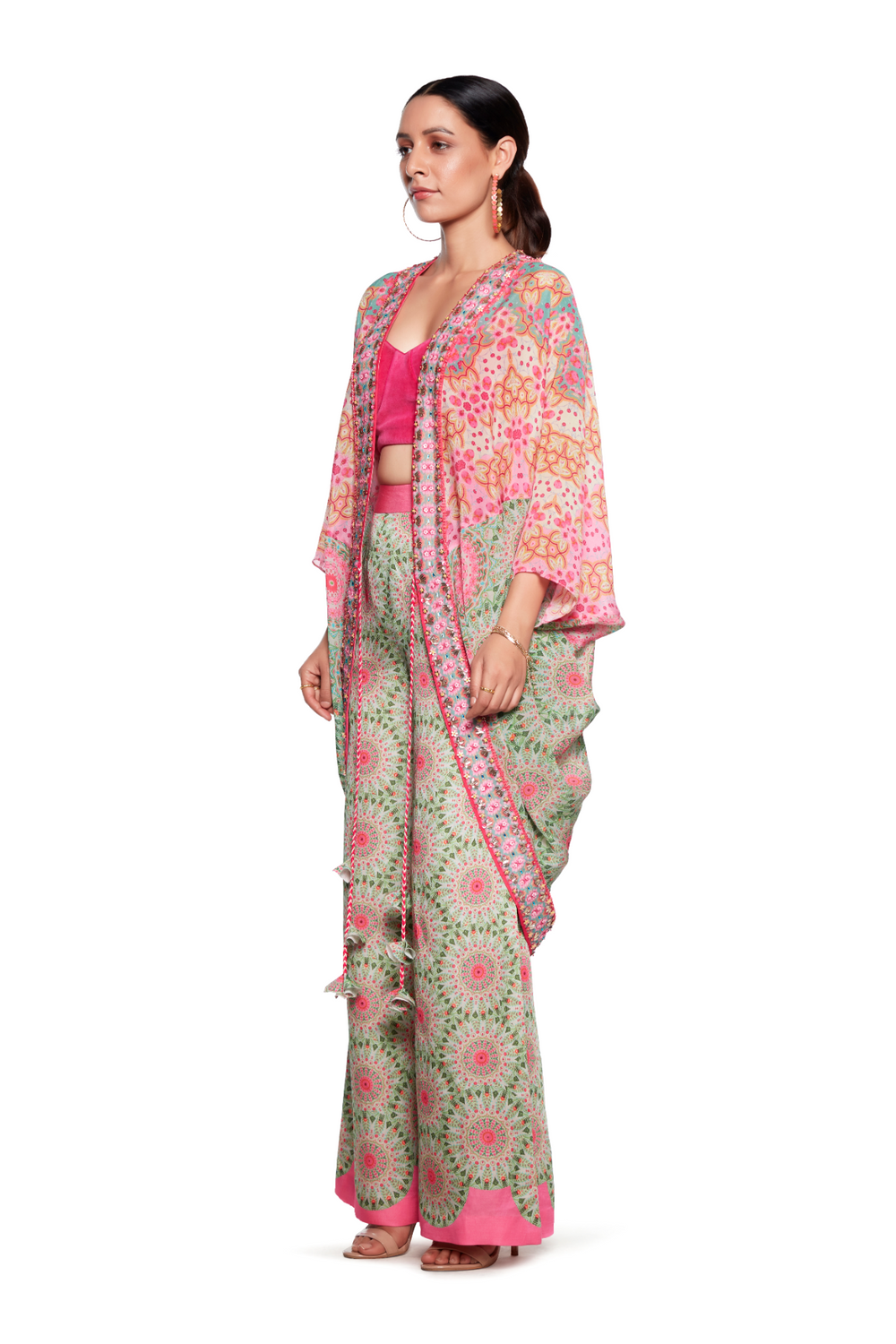 Pink And Green Shrug-SHRUGS-Siddhartha Bansal