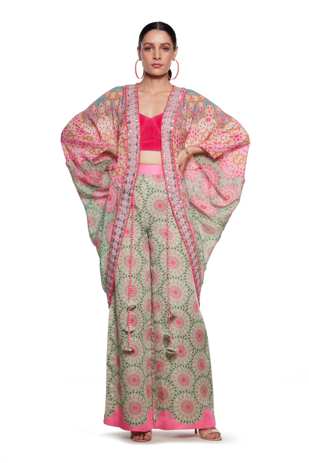 Green And Pink Pant-Pants-Siddhartha Bansal