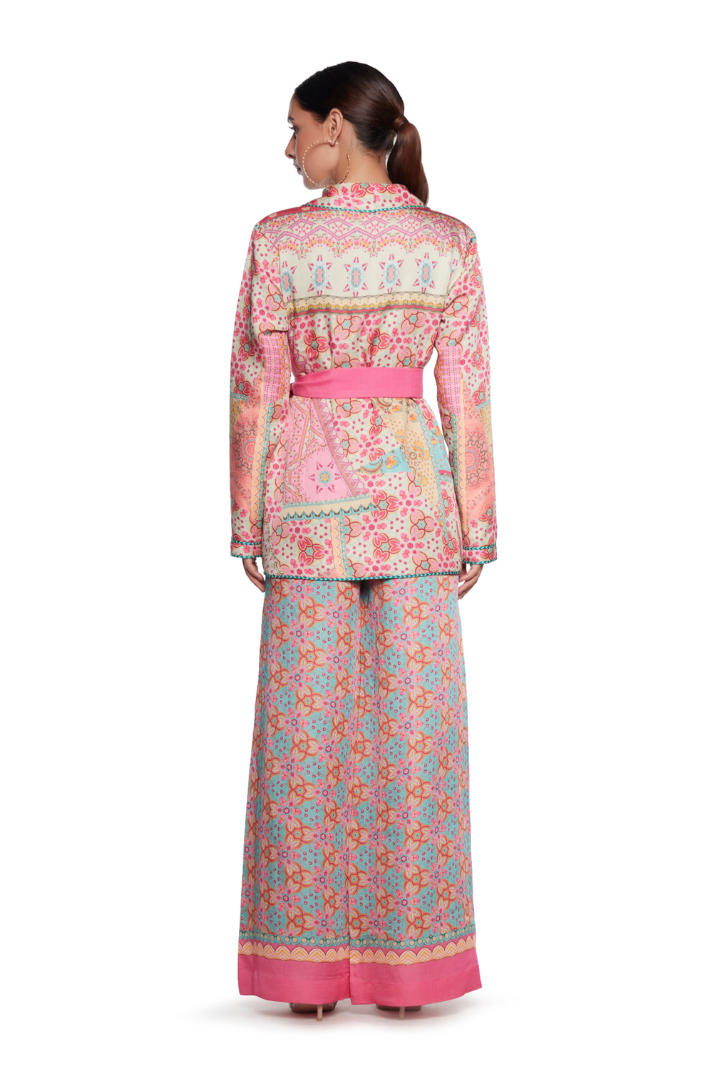 Pink And Blue Pant-Pants-Siddhartha Bansal